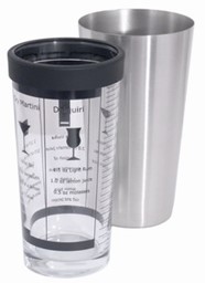 Bild von Boston-/Cocktail-Shaker 0,4 l, Glas mit aufgedruckten, Mixvorschlägen
