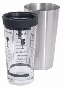 Picture of Boston-/Cocktail-Shaker 0,4 l, Glas mit aufgedruckten, Mixvorschlägen
