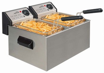 Picture of Elektro-Fritteuse 2 x 5 l; 496 x 393 x 280 mm; 230 V/2 x 3,2 kW
