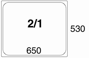 Bild von GN-Behälter 2/1, Polycarbonat, 20 cm
