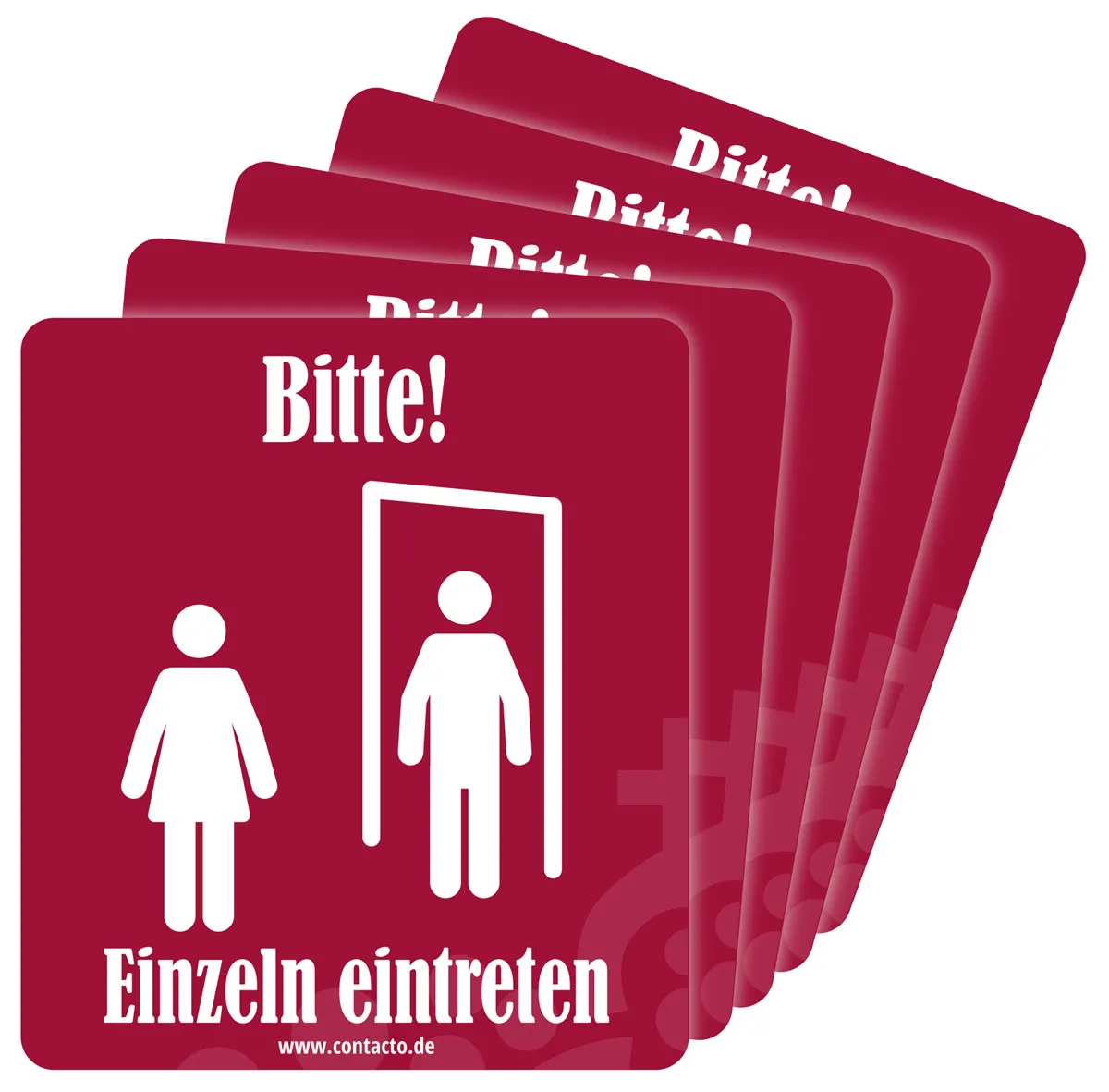 Picture of Schild ''Einzeln eintreten''