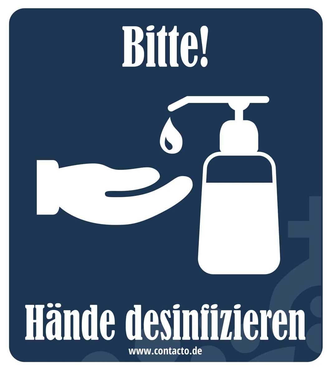 Picture of Schild ''Hände desinfizieren''