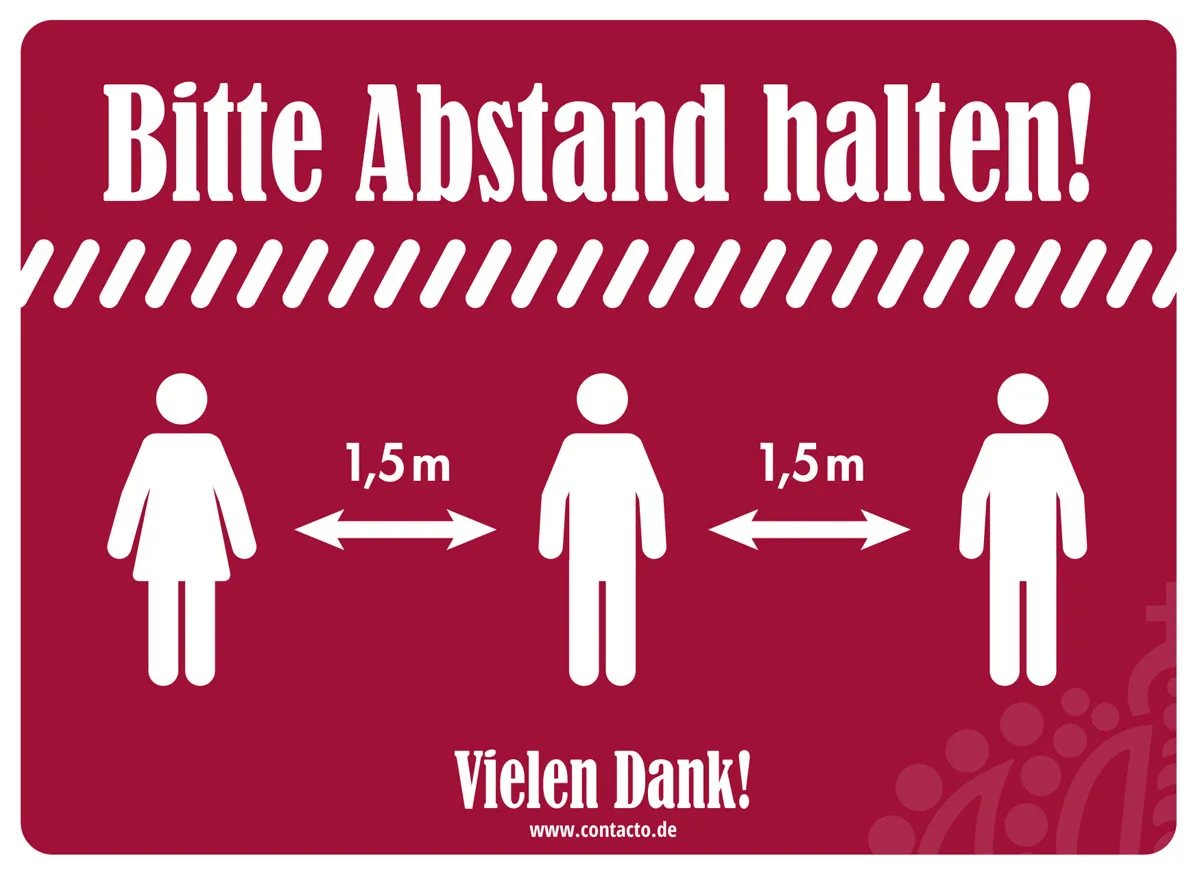 Picture of Schild ''Abstand halten''