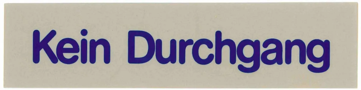 Picture of Wortschild KEIN DURCHGANG