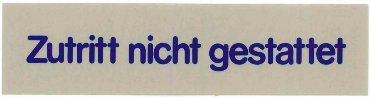 Picture of Schild ZUTRITT NICHT GESTATTET