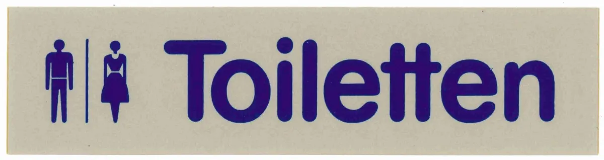 Bild von Schild "Toiletten"  