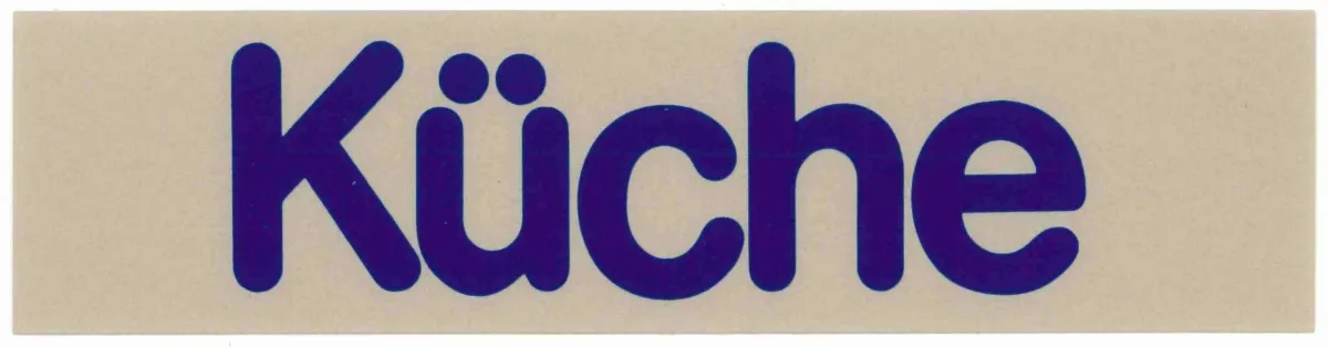 Bild von Wortschild KÜCHE  