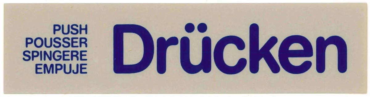 Picture of Schild "Drücken"  