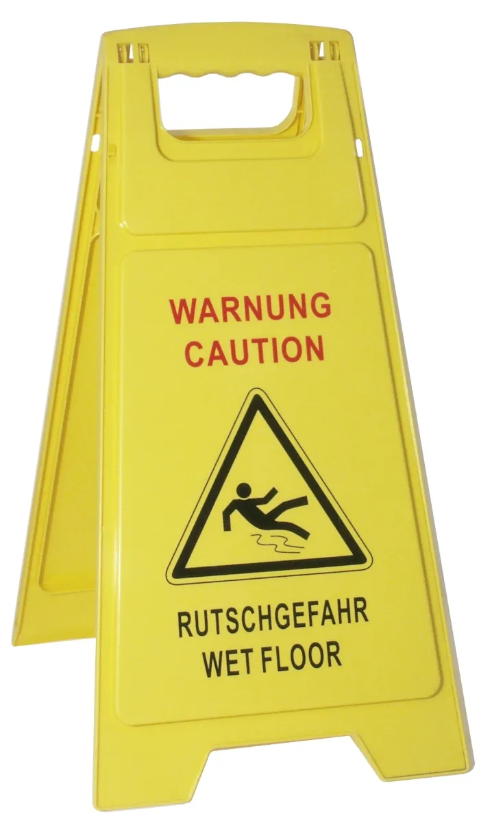 Bild von Warnschild Rutschgefahr  