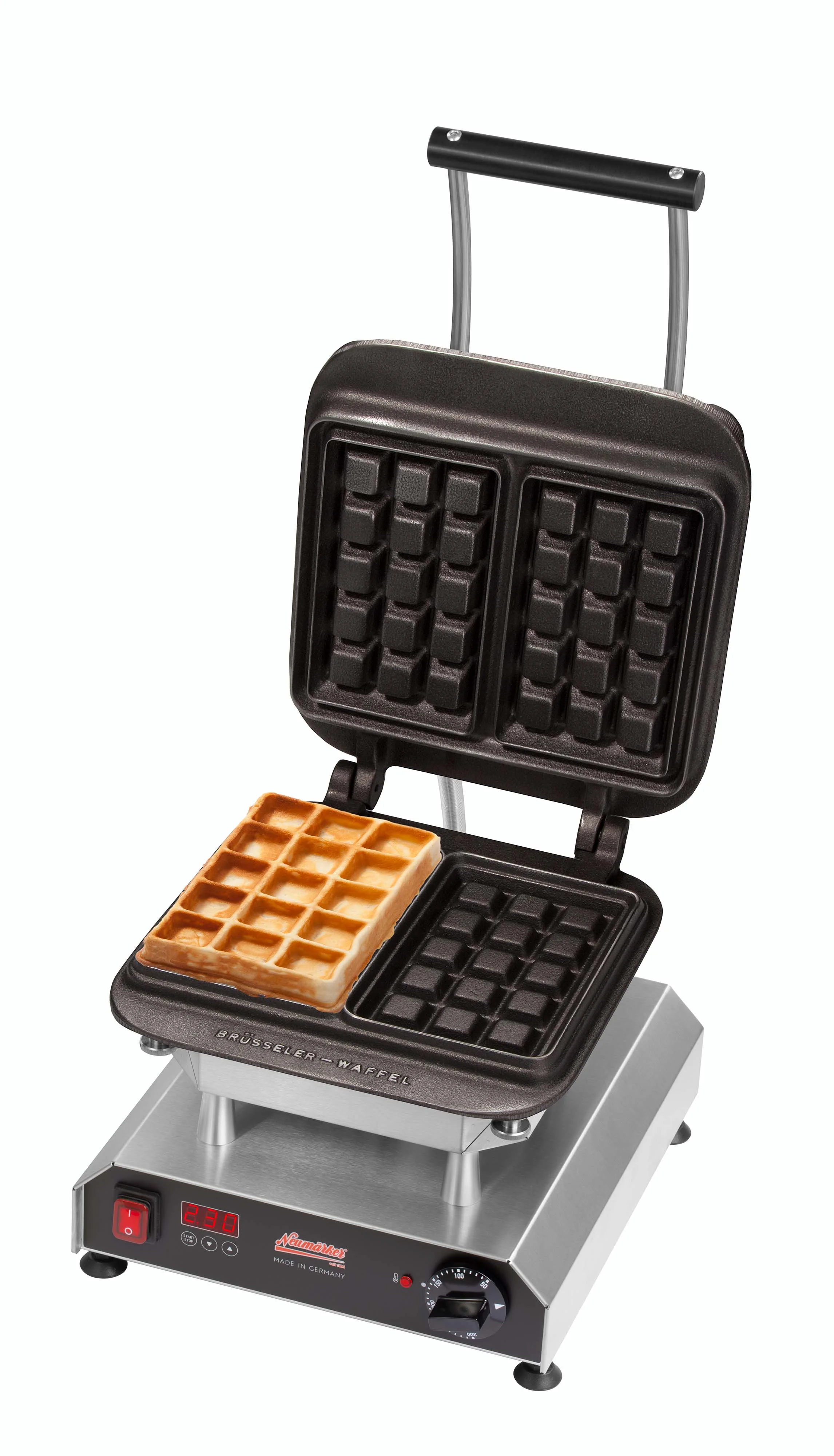Bild von Neumärker Waffeleisen Thermocook® inkl. Brüsseler Waffel Wechselplatten (Gusseisen)
