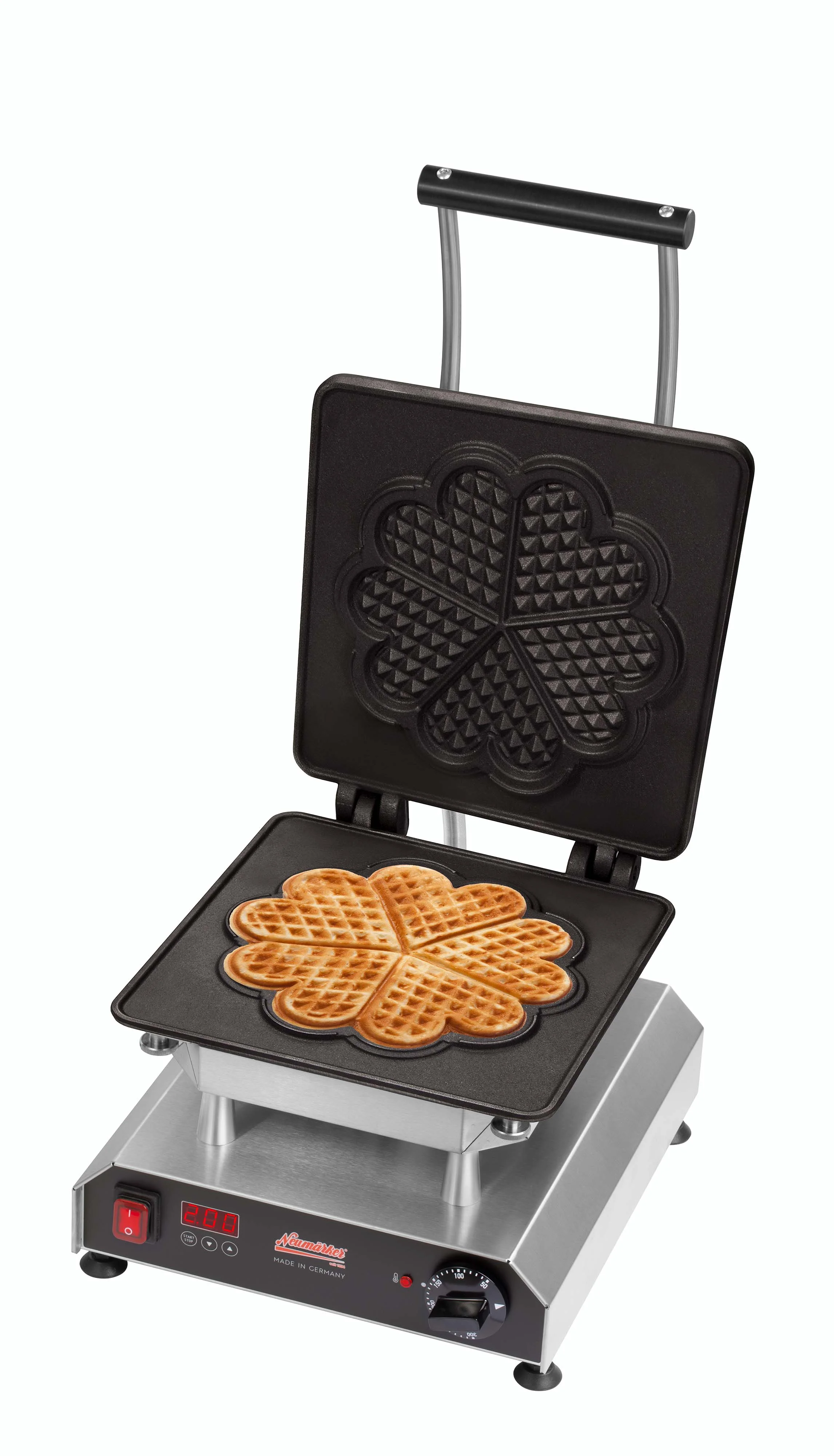 Bild von Neumärker Waffeleisen Thermocook® inkl. Große Herzwaffel Wechselplatten