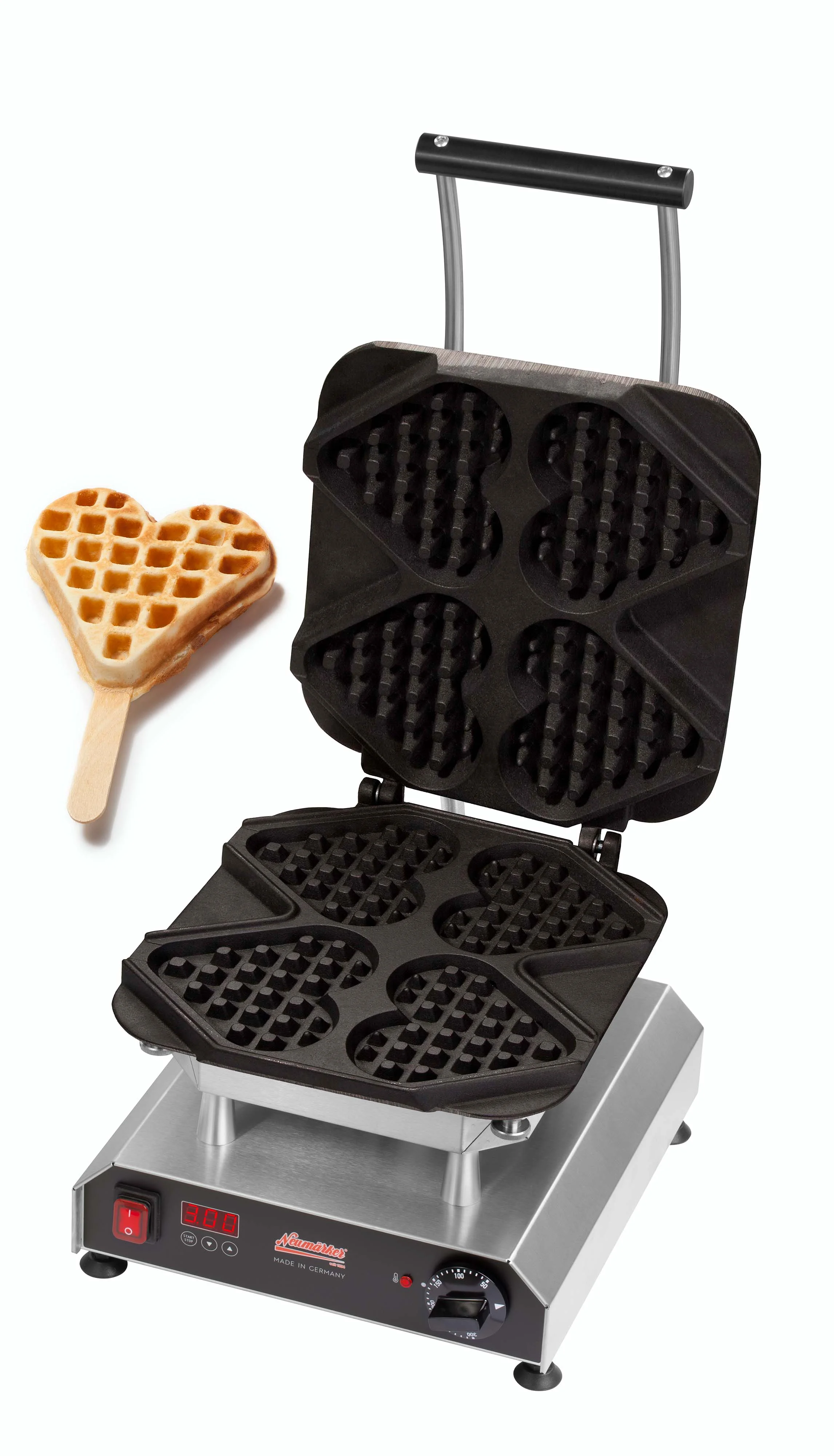 Picture of Neumärker Waffeleisen Thermocook® inkl. Waffel-Herz am Stiel Wechselplatten