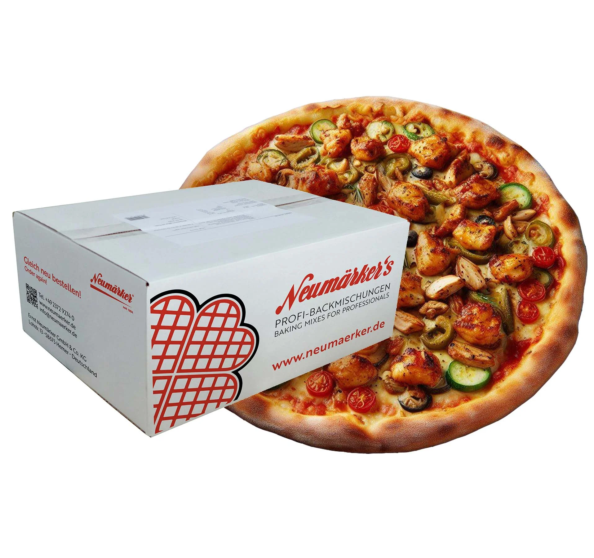 Bild von Neumärker Pizza-Ready-Mix | Karton à 10 kg (10x 1 kg)