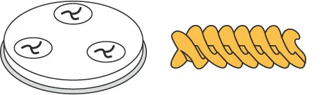 Picture of Pasta-Scheibe Ø 50 mm Fusilli für Nudelmachine PF15E
