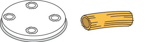 Picture of Pasta-Scheibe Ø 50 mm Maccheroni für Nudelmachine PF15E
